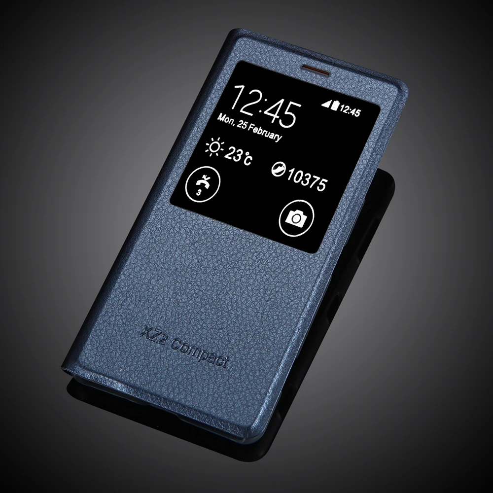 Чехол для sony xz2 compact ultra флип чехол телефона из искусственной кожи Защитная пленка