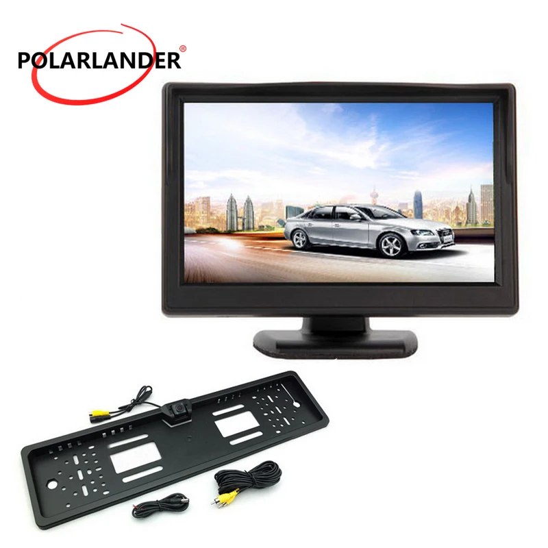 LED Car Monitor Wireless Transmitter European License Plate Reversing Camera HD Desktop 5 Inch TFT Parking Monitor Silver/Black
LED Car Monitor Wireless Transmitter European License Plate Reversing Camera HD Desktop 5 Inch TFT Parking Monitor Silver/Black