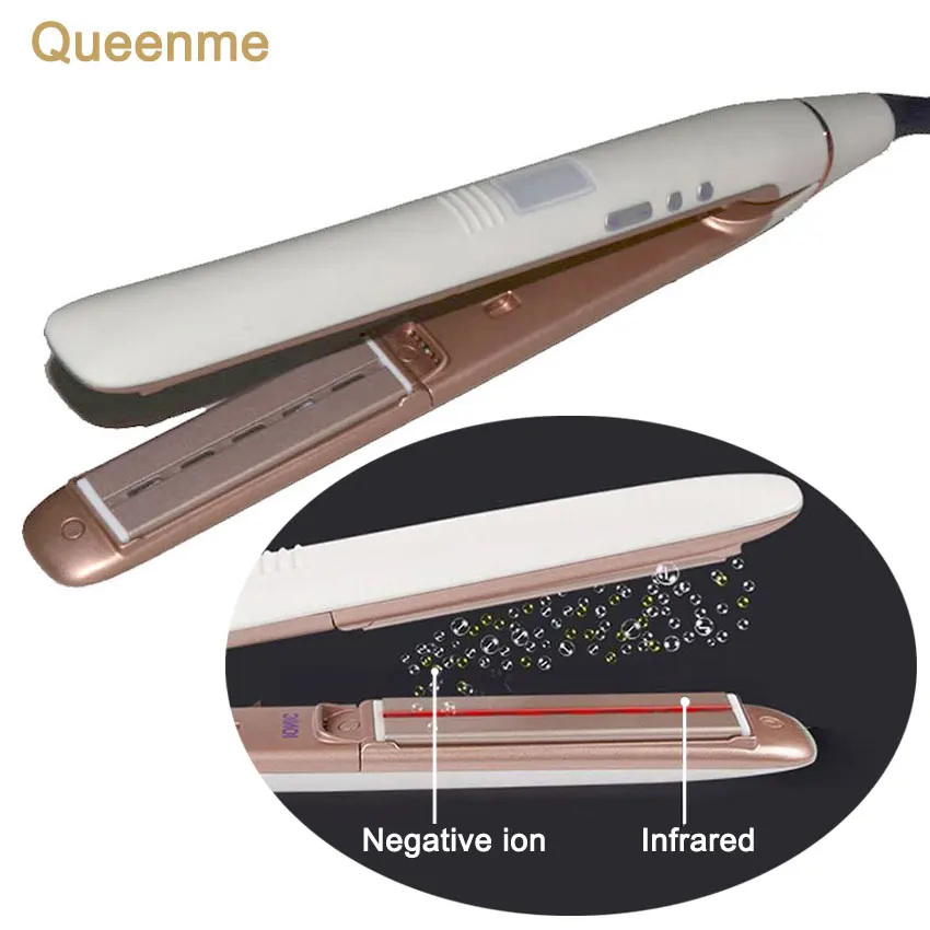 Queenme Professional Infrared Hair Straightener Flat Iron Negative Ion Hair Straighting Curling Wand Ionic Hair Straightener
Queenme Professional Infrared Hair Straightener Flat Iron Negative Ion Hair Straighting Curling Wand Ionic Hair Straightener