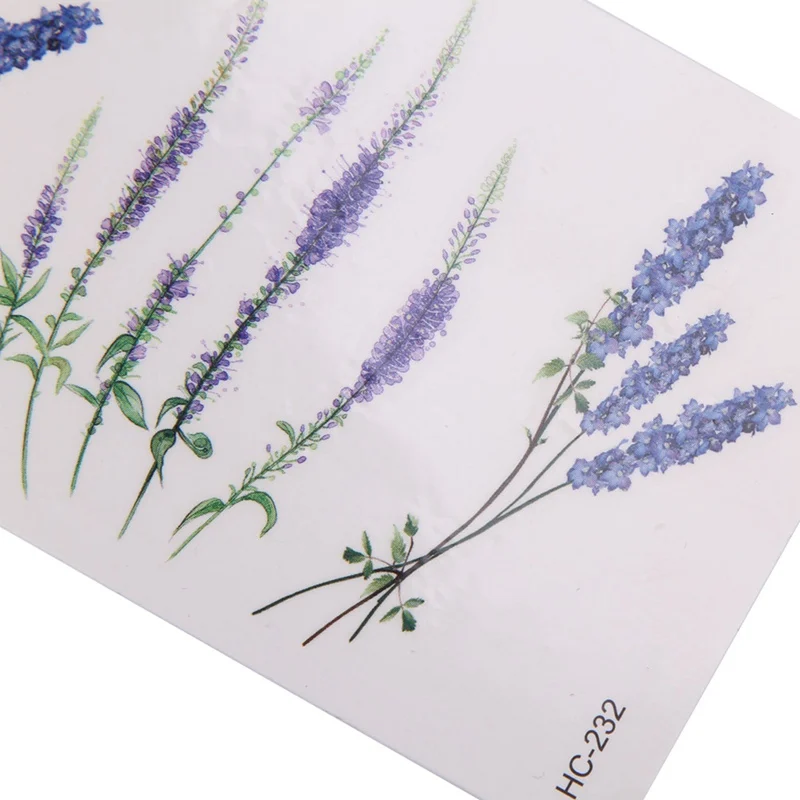 2 Sheet Waterproof Temporary Tattoo Sticker Girl Lavender Tatto Stickers Flash Tatoo Women Body Art Tattoos
2 Sheet Waterproof Temporary Tattoo Sticker Girl Lavender Tatto Stickers Flash Tatoo Women Body Art Tattoos