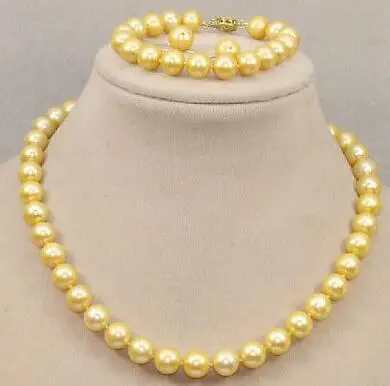 Selling Jewelry>>>charming AAA 10-11mm South Sea Yellow Pearl Necklace Bracelet + gift Earrin
Selling Jewelry>>>charming AAA 10-11mm South Sea Yellow Pearl Necklace Bracelet + gift Earrin