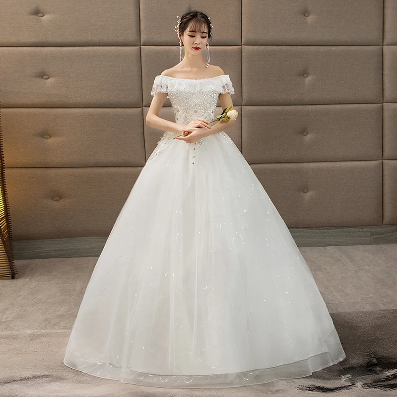 Wedding Dresses 2019 Boat Neck Crystal Simple Sequins Floor-length Elegant Bridal Gowns De Novia Casamento
Wedding Dresses 2019 Boat Neck Crystal Simple Sequins Floor-length Elegant Bridal Gowns De Novia Casamento