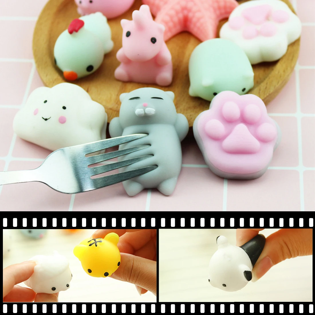 Etmakit Mini Squishy kawaii Seal милые ремешки для телефона медленно поднимающийся мягкий