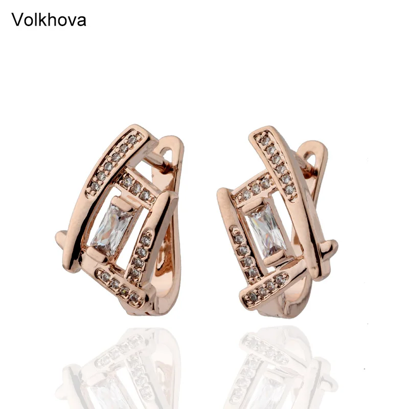Volkhova 585 Rose Gold Color Dange Earrings For Women Fashion Jewelry AAA Square Cubic Zircon Good Quality
Volkhova 585 Rose Gold Color Dange Earrings For Women Fashion Jewelry AAA Square Cubic Zircon Good Quality