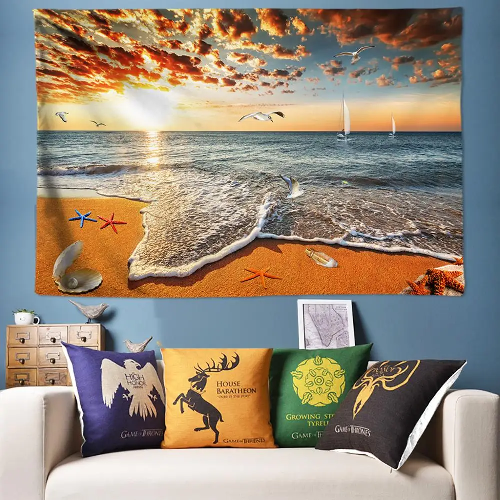 Golden Beach Sea Scenery 3D Tapestry Large Wall Tapestry Psychedelic Wall Hanging tapiz pared tela Boho Home Decor 78*118inch
Golden Beach Sea Scenery 3D Tapestry Large Wall Tapestry Psychedelic Wall Hanging tapiz pared tela Boho Home Decor 78*118inch