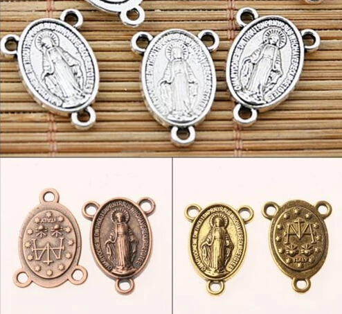 

Catholicism religious connector design with 3 holes in 3 colors to choose 30pcs unit