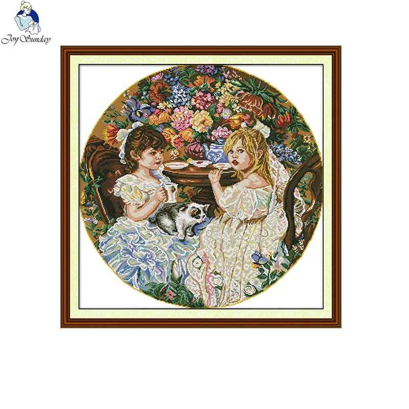 Joy Sunday Two Little Girls Pattern DIY Handmade DMC 14ct and 11ct Cross stitch kits and Precise Printed Embroidery Needlework
Joy Sunday Two Little Girls Pattern DIY Handmade DMC 14ct and 11ct Cross stitch kits and Precise Printed Embroidery Needlework