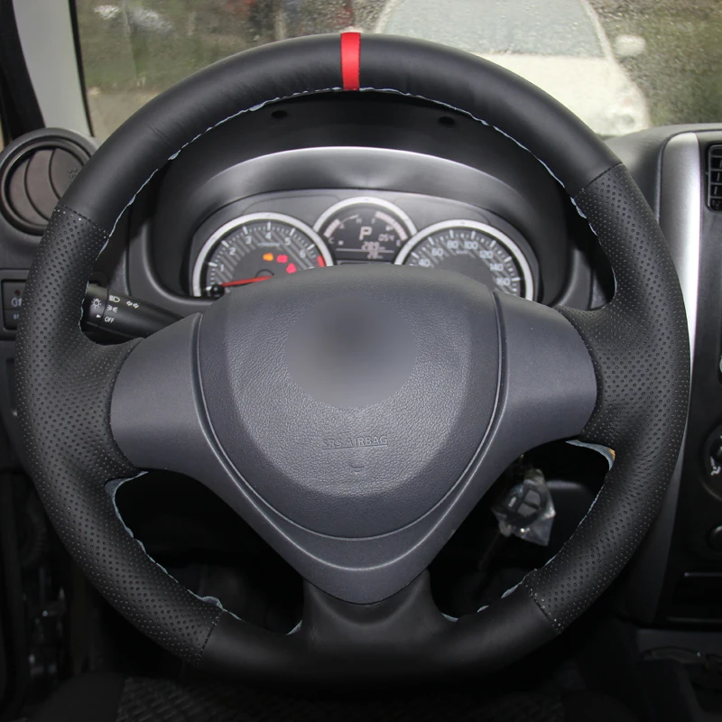 HuiER Hand Sewing Car Steering Wheel Cover Wear-resistant Red Marker For Suzuki Jimny 2015 Automobile Interior Accessories Parts
HuiER Hand Sewing Car Steering Wheel Cover Wear-resistant Red Marker For Suzuki Jimny 2015 Automobile Interior Accessories Parts
