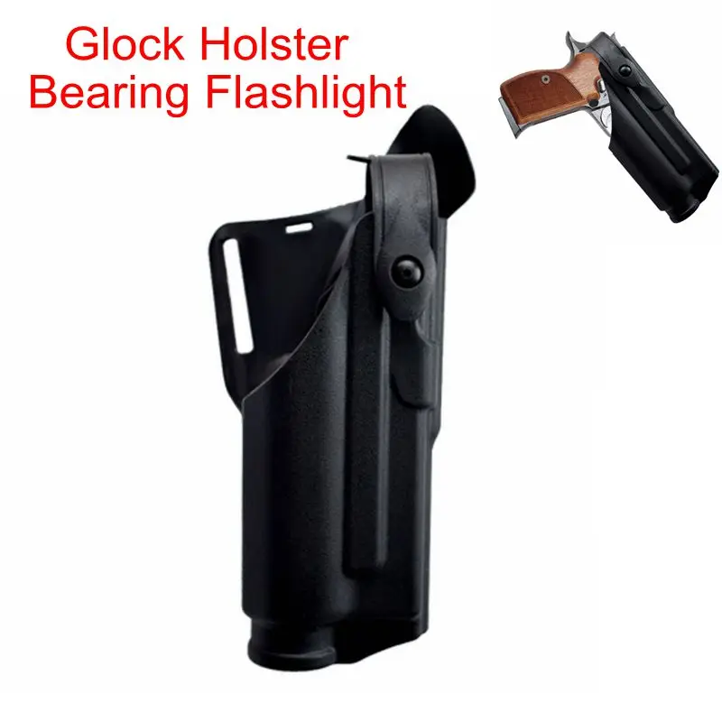 Тактическая поясная кобура с фонариком Glock 17 19 22 23 31 32 охотничьи принадлежности