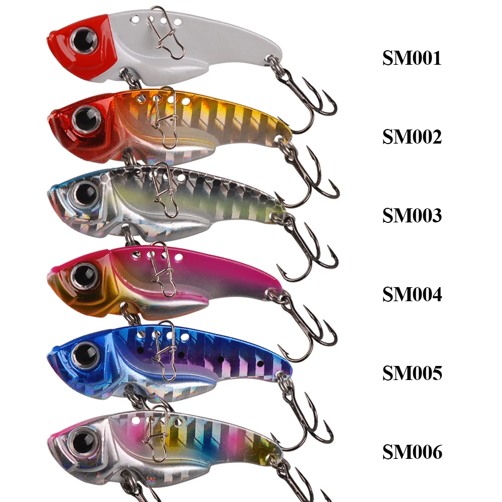 Smart Sinking VIB 42mm 7.3g Metal Hard Lure with France VMC Hooks High Quality Vibration Artificial Bait for Carp Fishing Pesca | Спорт и