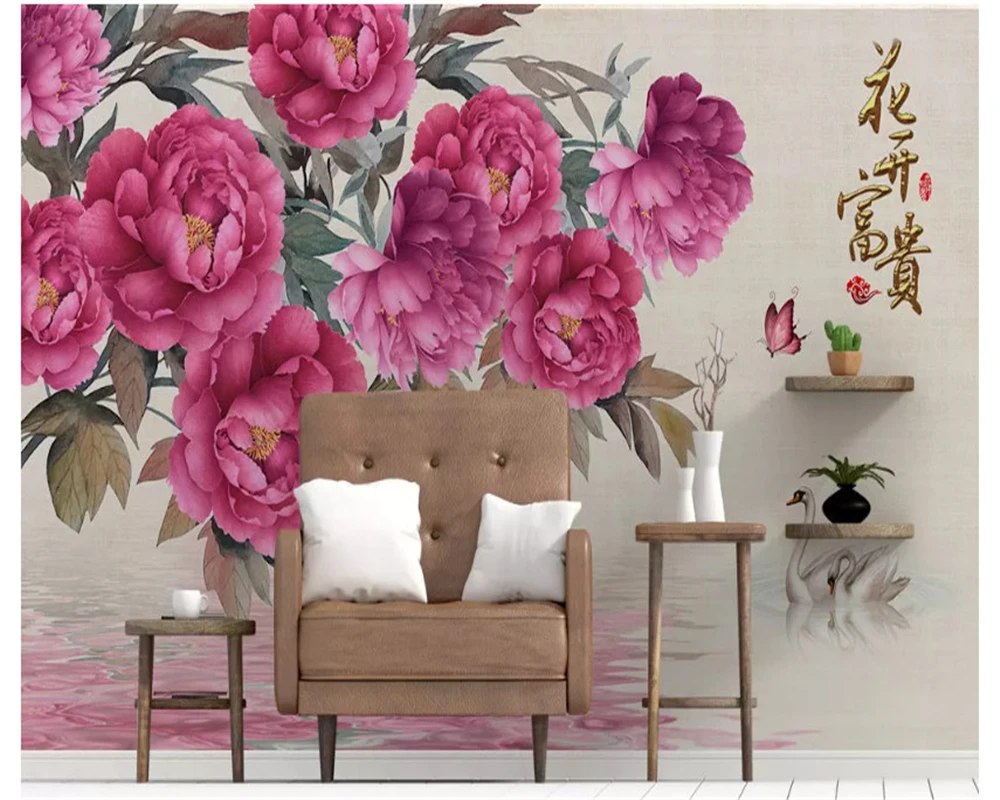 beibehang European classic decorative wallpaper retro nostalgic hand-painted peony flower TV background wall papers home decor
beibehang European classic decorative wallpaper retro nostalgic hand-painted peony flower TV background wall papers home decor