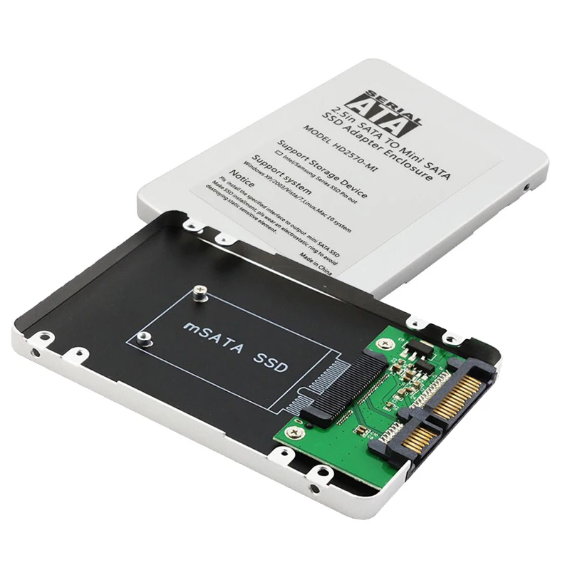 MSATA Мини SSD до 2 5 дюймов SATA 22 контактный конвертер адаптер внешний корпус оптовая