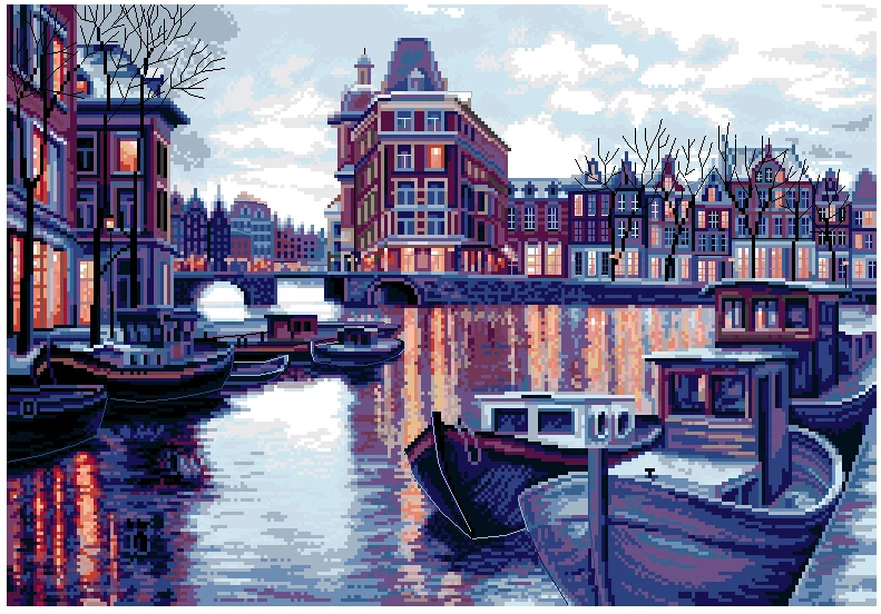 Top Quality Counted Lovely Beautiful Counting Cross Stitch Kit Channel in the Twilight Boat Port Evening Sunset Night
Top Quality Counted Lovely Beautiful Counting Cross Stitch Kit Channel in the Twilight Boat Port Evening Sunset Night