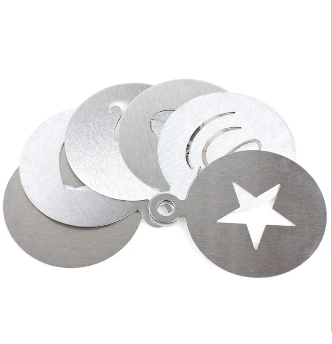 Printing template stainless steel drawing printing patterns floral coffee spray model 6 pieces set
Printing template stainless steel drawing printing patterns floral coffee spray model 6 pieces set