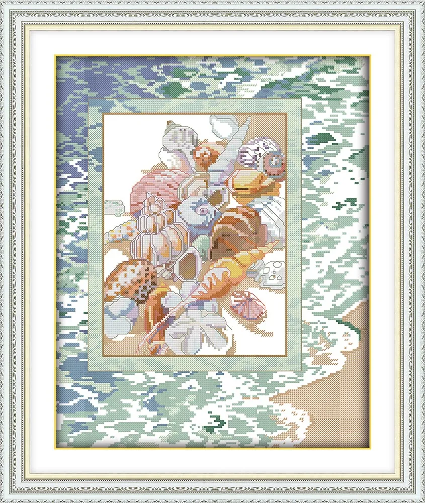 Conch cross stitch kit sea side landscape 18ct 14ct 11ct count printed canvas stitching embroidery DIY handmade needlework
Conch cross stitch kit sea side landscape 18ct 14ct 11ct count printed canvas stitching embroidery DIY handmade needlework
