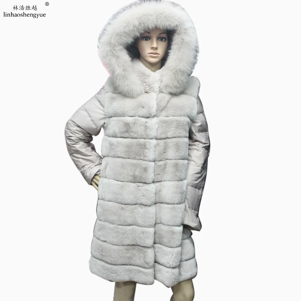 Linhaoshengyue Winter Rex Rabbit Fur Women Coat with Eiderdown Sleeve Fashion Winter Warm Detachable Sleeves
Linhaoshengyue Winter Rex Rabbit Fur Women Coat with Eiderdown Sleeve Fashion Winter Warm Detachable Sleeves