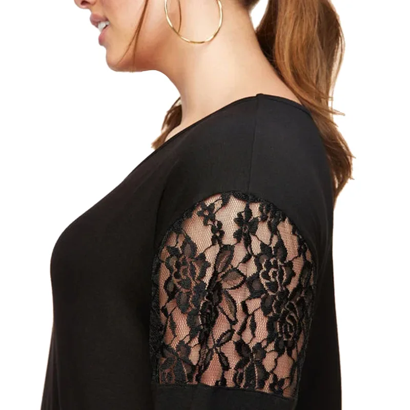 2019 Autumn winter lace Plus size top 5XL 6XL women tops and blouses big size Ladies top casual black shirt blusas feminina
2019 Autumn winter lace Plus size top 5XL 6XL women tops and blouses big size Ladies top casual black shirt blusas feminina