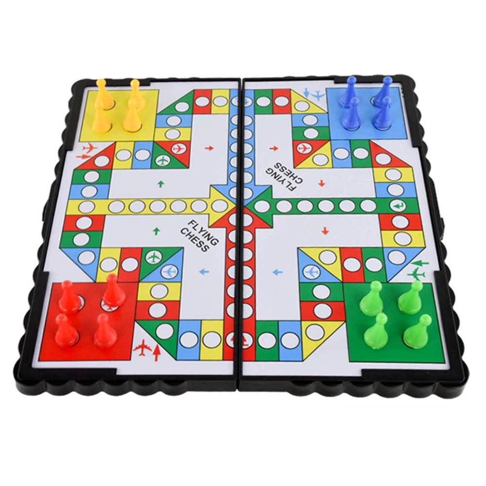 Мини Магнитный Складной Летающий шахматы ползающий коврик Ludo портативная