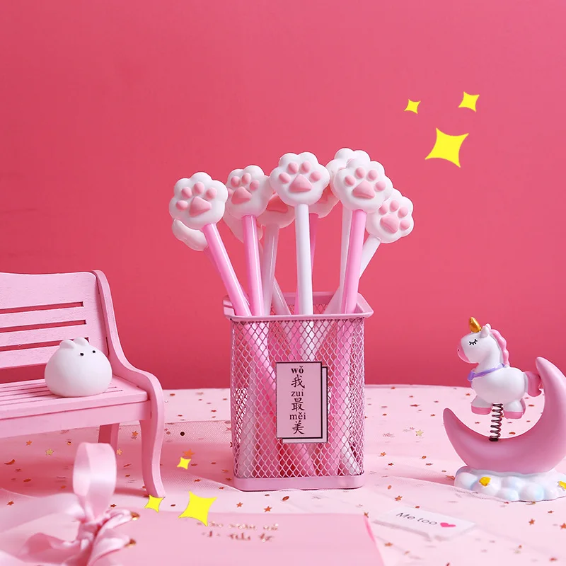 cute kawaii pink white paw footprint 0.5mm black ink gel pen for kids promotion gift pen school & office supplies stationery
cute kawaii pink white paw footprint 0.5mm black ink gel pen for kids promotion gift pen school & office supplies stationery