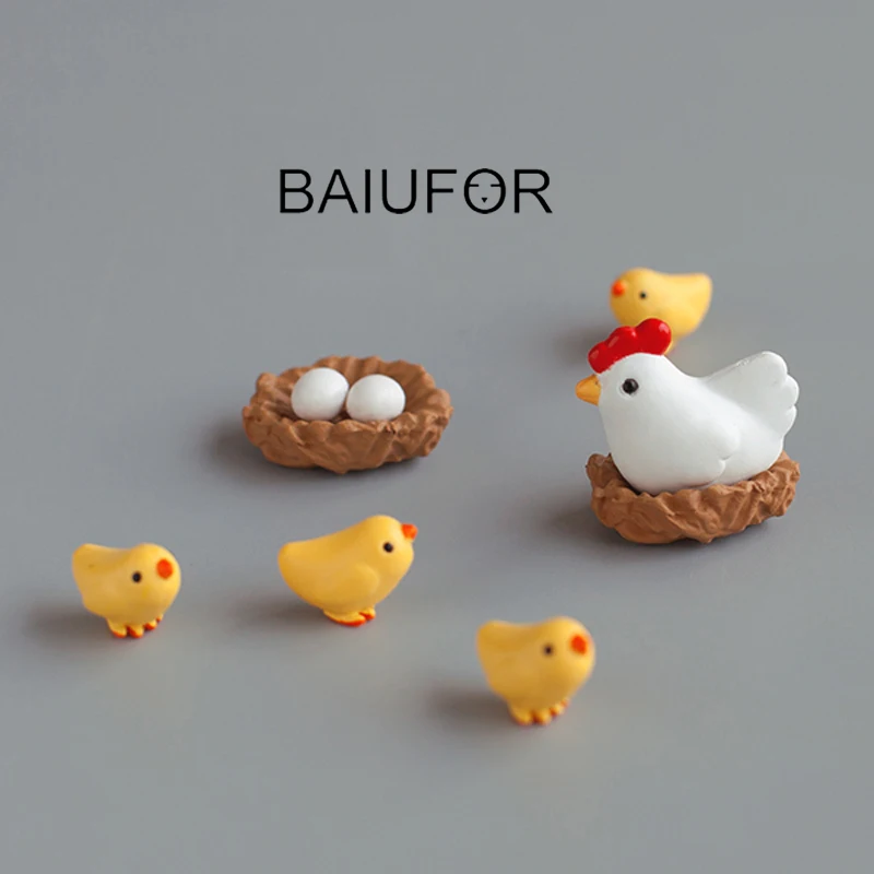 Миниатюрные фигурки для террариума BAIUFOR Hen Chick аксессуары сделай сам миниатюры