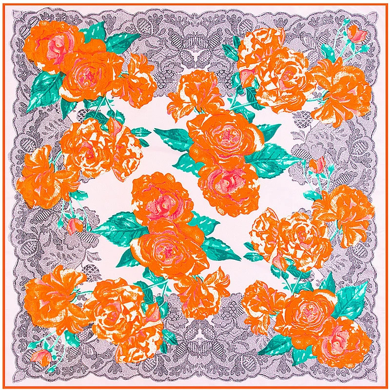 Hot sale! Beautiful scarf 100*100cm Women New Fashion Rosay roses pattern high quality Fashion shawl
Hot sale! Beautiful scarf 100*100cm Women New Fashion Rosay roses pattern high quality Fashion shawl