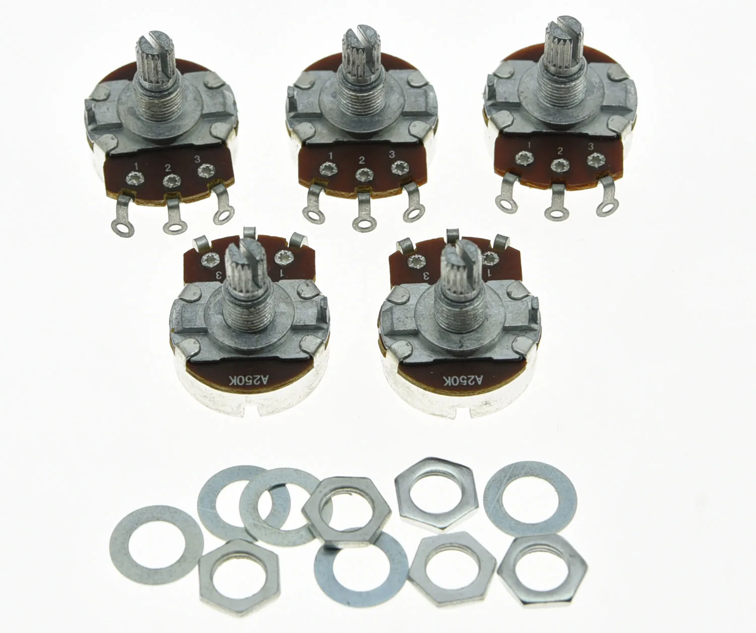 KAISH 5x A250K Large Audio Guitar Pots 15mm Short Split Shaft 250K Potentiometers
KAISH 5x A250K Large Audio Guitar Pots 15mm Short Split Shaft 250K Potentiometers