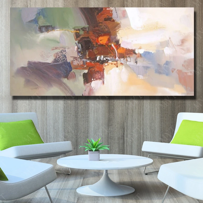 Картина маслом на холсте Ручная роспись абстрактный декор картины для гостиной