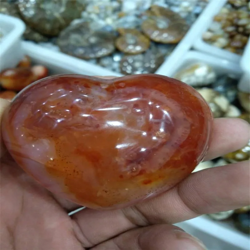 150g Natural Red Agate Crystal Heart shape Natural Texture Shape Massage Healing
150g Natural Red Agate Crystal Heart shape Natural Texture Shape Massage Healing