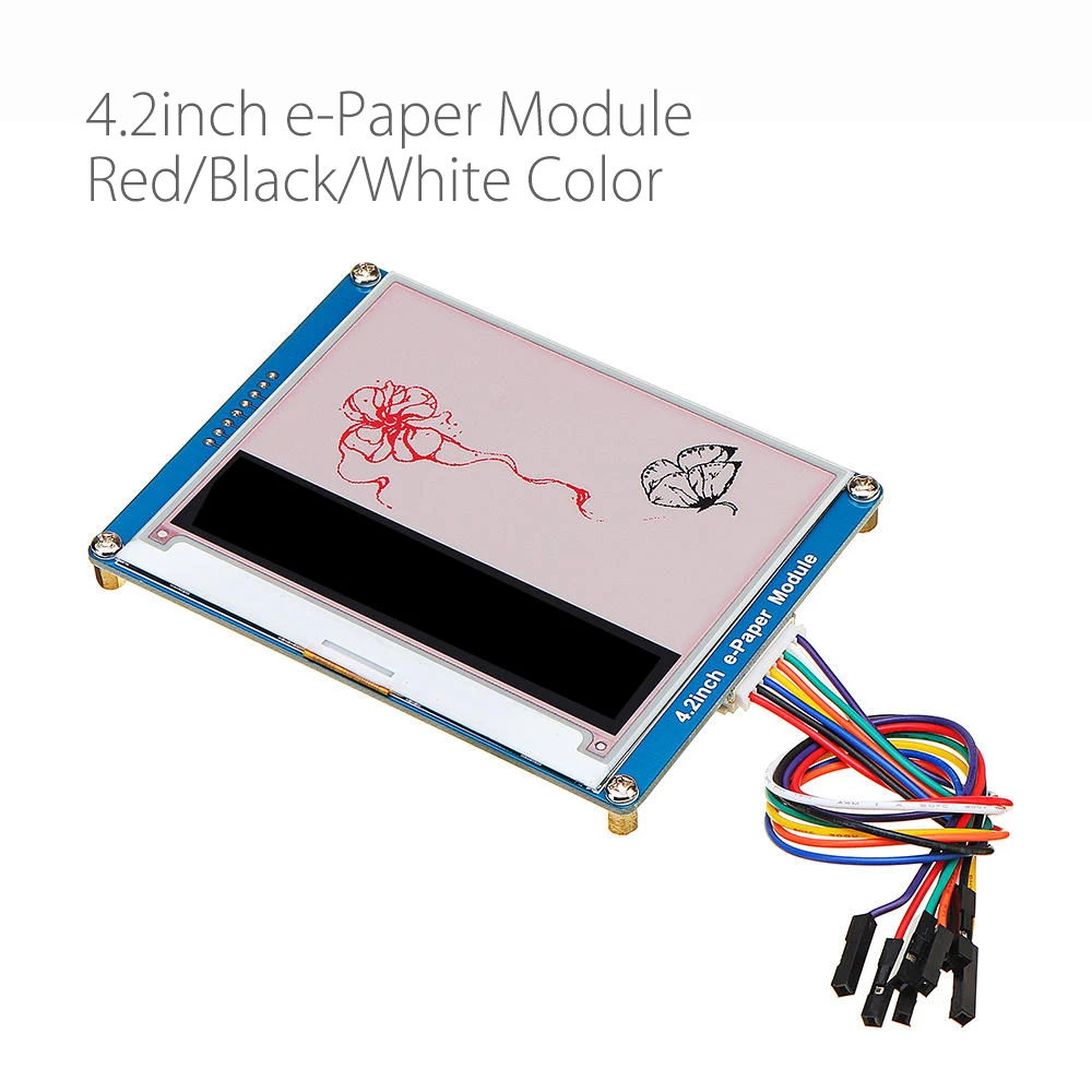 Экран E-ink 4,2 дюйма, модуль электронной бумаги, интерфейс SPI, красный/черный/белый для Arduino, Raspberry Pi
Экран E-ink 4,2 дюйма, модуль электронной бумаги, интерфейс SPI, красный/черный/белый для Arduino, Raspberry Pi