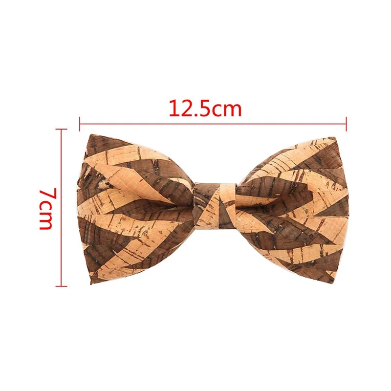 Novelty Corkwood Bow Ties For Men Wedding Marriage Handmade Cork Wood tie Sharp Corner Adult Neckties Cravat 011 | Аксессуары для