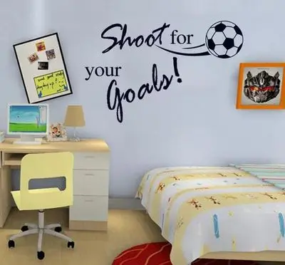 Shoot for your goals Boy Room Decoration Wall Sticker Personality Football Home Decals Kids Rooms Wall Decor 3D Wall Art
Shoot for your goals Boy Room Decoration Wall Sticker Personality Football Home Decals Kids Rooms Wall Decor 3D Wall Art