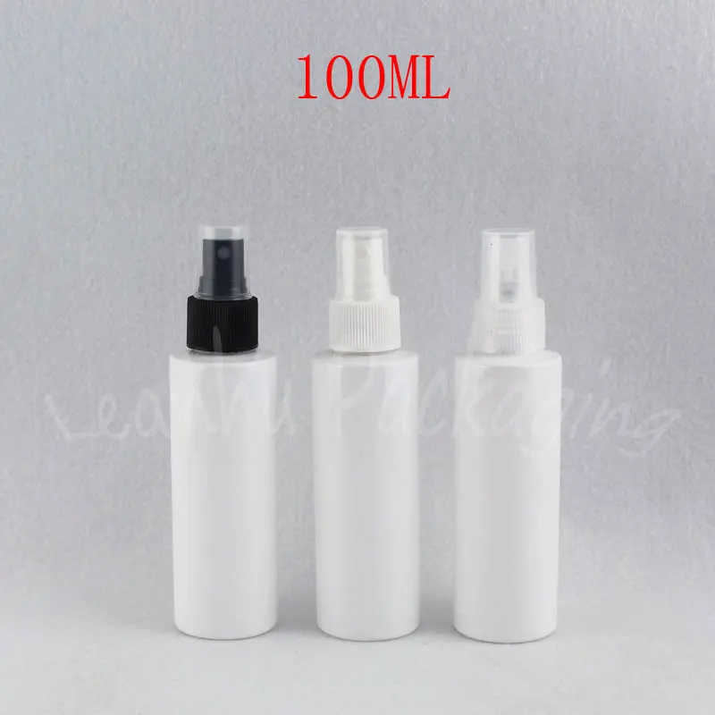 100ML X 50 White Flat Shoulder Plastic Bottle Perfume Spray 100CC Empty Cosmetic Container Toner Water Packaging | Красота и здоровье