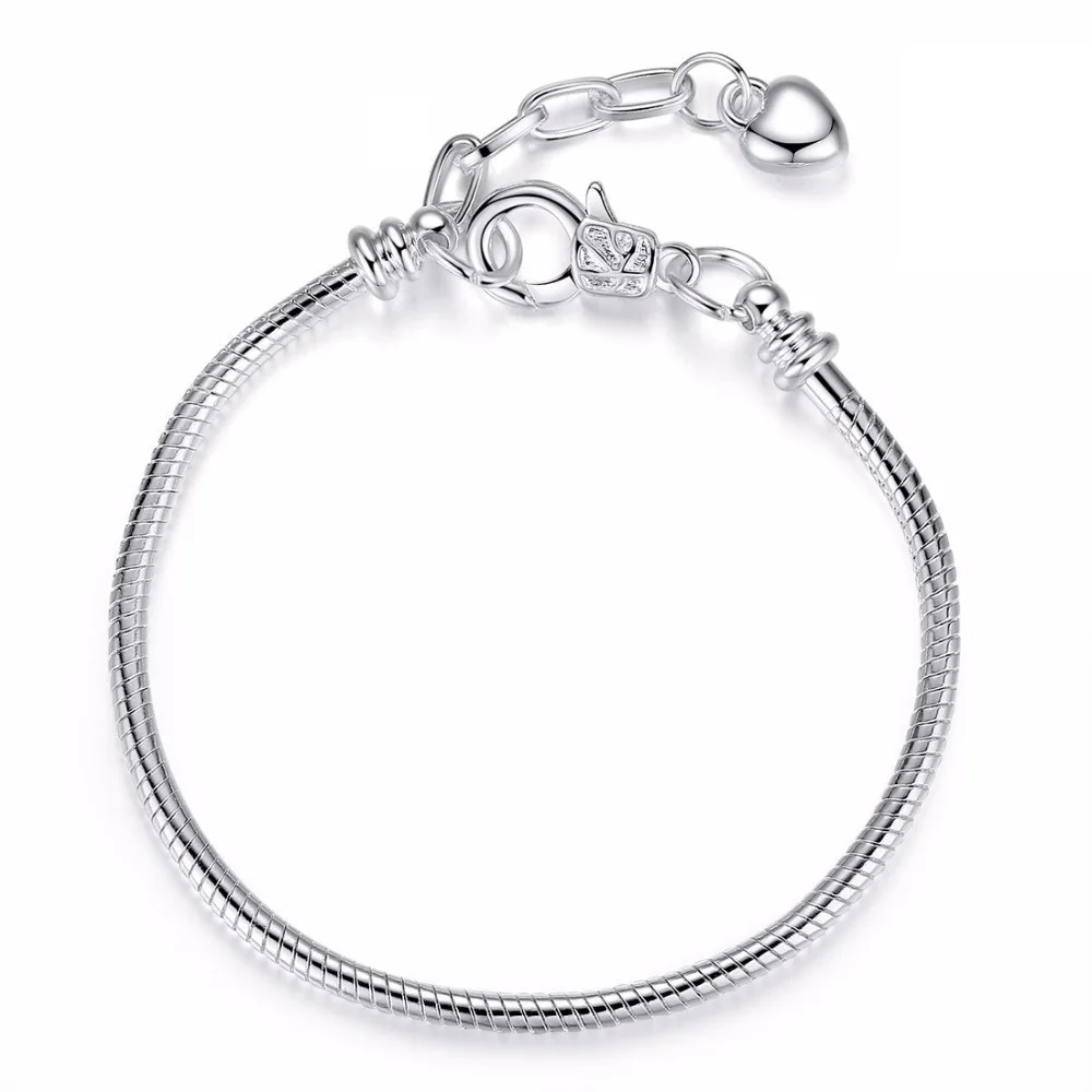 300 pcs /Lot Silver Plated Lobster Clasp Snake Chain Charm Heart Bracelets & Bangles For European Beads Jewelry DIY Sets PP13
300 pcs /Lot Silver Plated Lobster Clasp Snake Chain Charm Heart Bracelets & Bangles For European Beads Jewelry DIY Sets PP13