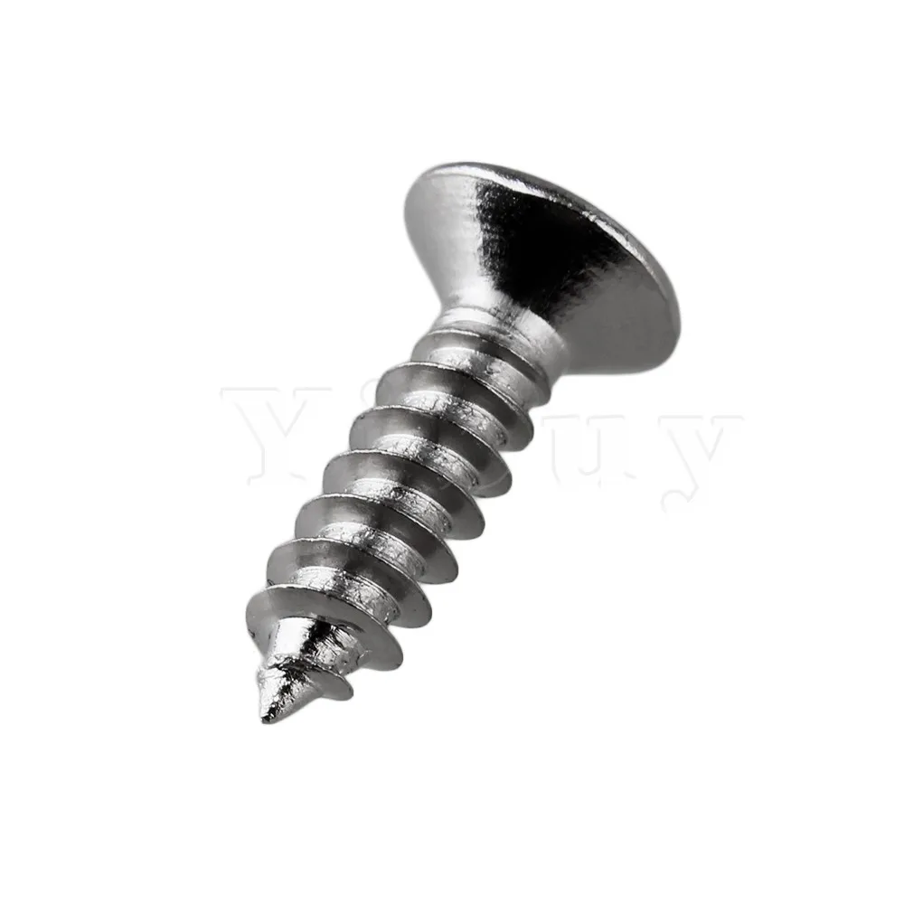 Yibuy 50 x Chrome Guitar Bass Pickguard Screws For Guitar 
Yibuy 50 x Chrome Guitar Bass Pickguard Screws For Guitar