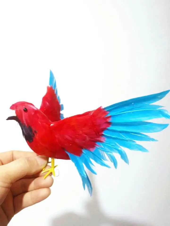 cute simulation wings parrot model toy foam&feathers red&blue bird doll gift about 20x28cm 2876
cute simulation wings parrot model toy foam&feathers red&blue bird doll gift about 20x28cm 2876