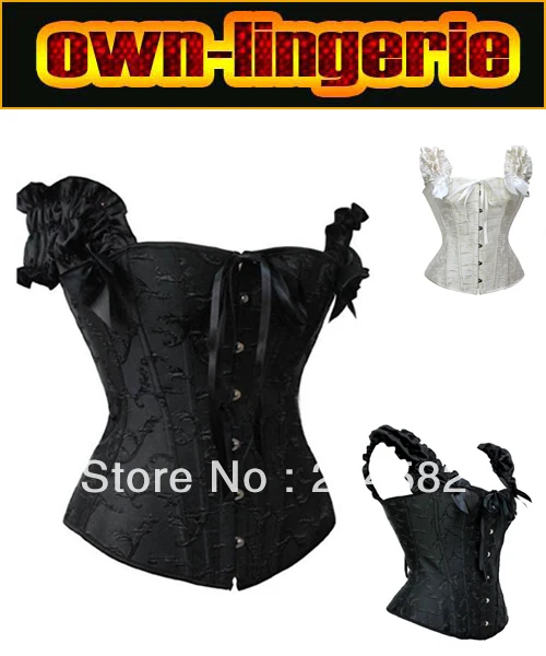 Free Shipping Corsets with two colors Women Ruffles Strap Tops steel bone corset classical S,M,L,XL,2XL w3300b
Free Shipping Corsets with two colors Women Ruffles Strap Tops steel bone corset classical S,M,L,XL,2XL w3300b