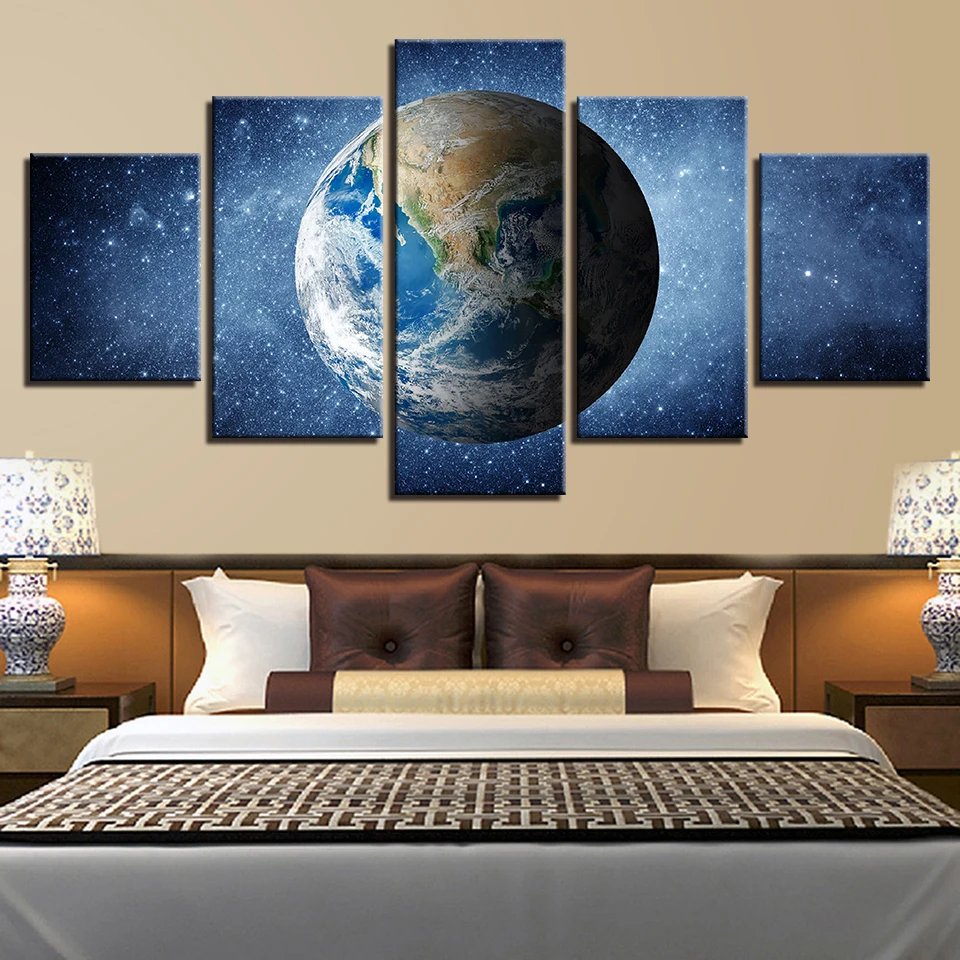 Canvas Pictures HD Prints Home Wall Art Decor 5 Pieces Universe Earth Planet Paintings Outer Space Posters Living Room Framework
Canvas Pictures HD Prints Home Wall Art Decor 5 Pieces Universe Earth Planet Paintings Outer Space Posters Living Room Framework