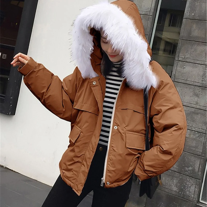 Women short Down cotton Jacket New Autumn Winter Korean Cotton clothes brand Women's Student loose Hooded Fur collar parkas F706
Women short Down cotton Jacket New Autumn Winter Korean Cotton clothes brand Women's Student loose Hooded Fur collar parkas F706
