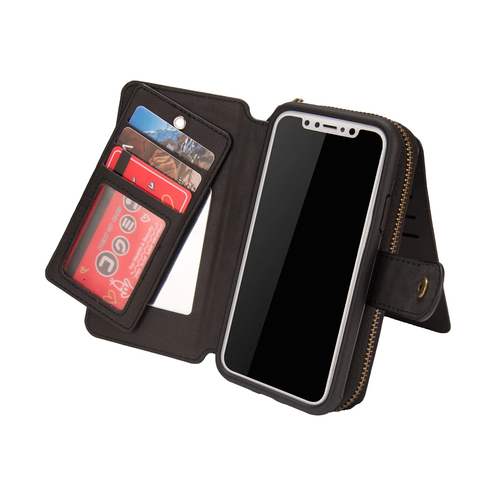 New Phone Case for iPhone X Multifunction Wallet Retro Leather Zipper Purse Pouch Flip Cover Phone Bag with Card Holder
New Phone Case for iPhone X Multifunction Wallet Retro Leather Zipper Purse Pouch Flip Cover Phone Bag with Card Holder