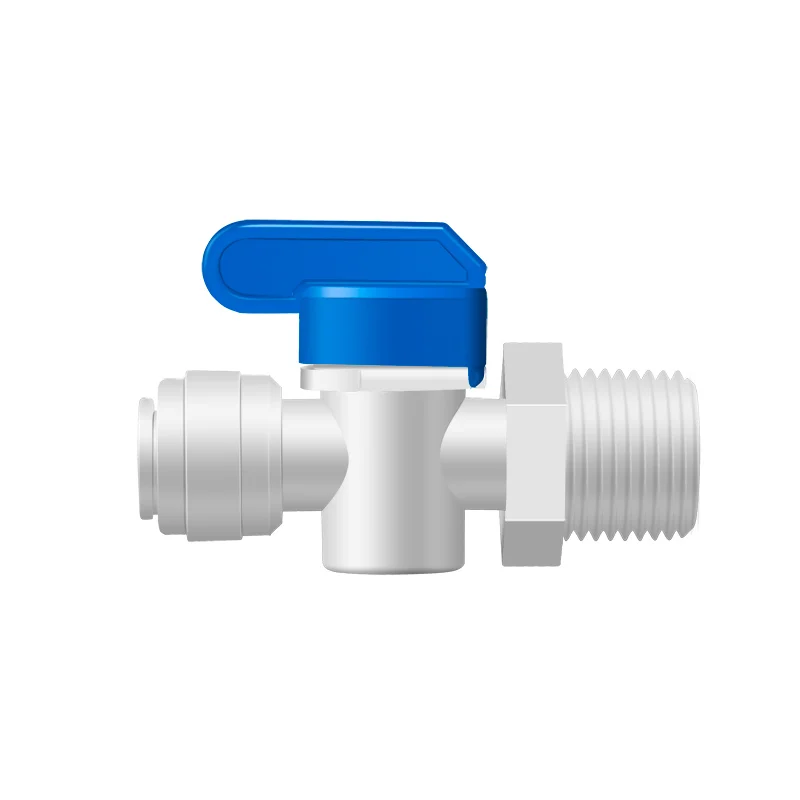 50Pcs/Lot 1/2" Male Thread - 3/8" Ball Valve Backwash Controlled 9.5mm RO Fitting PE Pipe Quick Connector Water Filter Parts
50Pcs/Lot 1/2" Male Thread - 3/8" Ball Valve Backwash Controlled 9.5mm RO Fitting PE Pipe Quick Connector Water Filter Parts