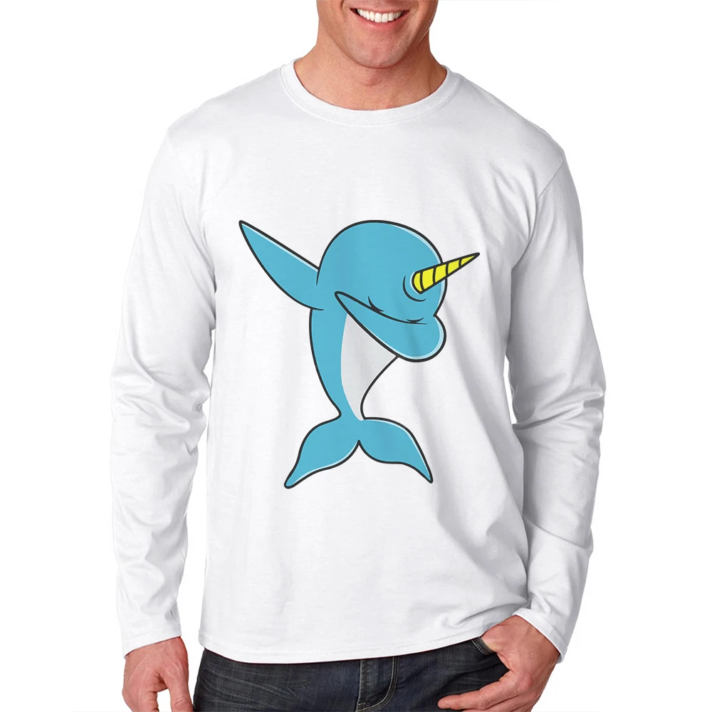 Fashion Men Tee Shirt Creative Dabbing Narwhal Printed T-Shirt High Quality Cotton Cool Tops Long Sleeve White Basic T Shirts
Fashion Men Tee Shirt Creative Dabbing Narwhal Printed T-Shirt High Quality Cotton Cool Tops Long Sleeve White Basic T Shirts