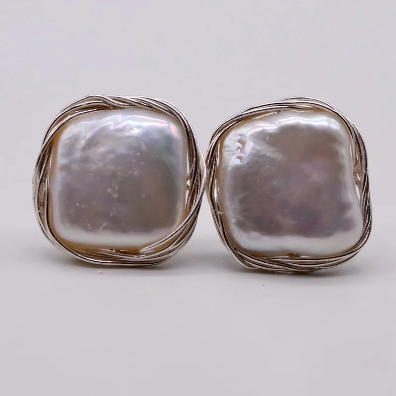 Square Pearl Stud Earrings Natural White Baroque Pearl Silver Stud Earrings Handmade Flat Pearl Stud Earrings Boho
Square Pearl Stud Earrings Natural White Baroque Pearl Silver Stud Earrings Handmade Flat Pearl Stud Earrings Boho