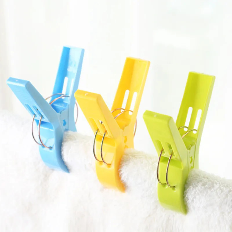 

12Pcs /set Powerful laundry clips Large windproof clip cotton quilt clothing plastic clothespin clothes sun caught big clip