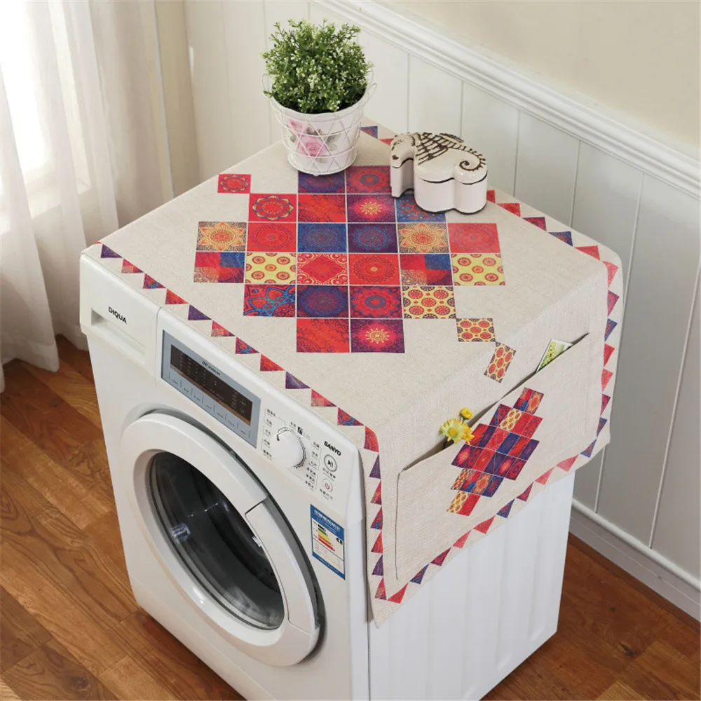 printed linen fabric washing machine cover 60X140CM mediterranean style multipurpose household pocket dust proof cover
printed linen fabric washing machine cover 60X140CM mediterranean style multipurpose household pocket dust proof cover
