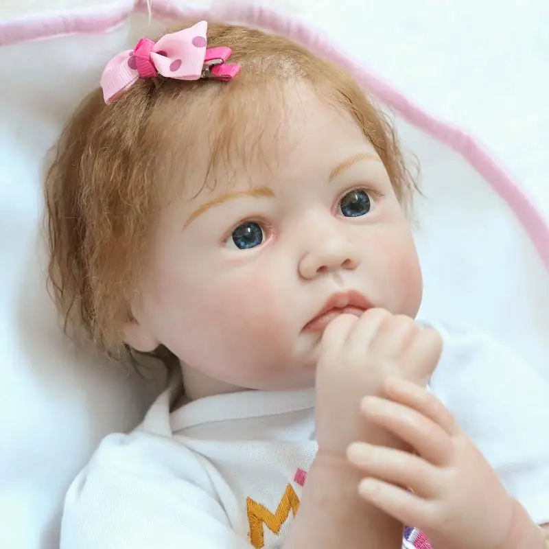 Newest exquisite Design soft Body Girl 55cm Doll bebe Reborn Toy Lifelike Soft Silicone Children Reborn Dolls Children Play Hous
Newest exquisite Design soft Body Girl 55cm Doll bebe Reborn Toy Lifelike Soft Silicone Children Reborn Dolls Children Play Hous