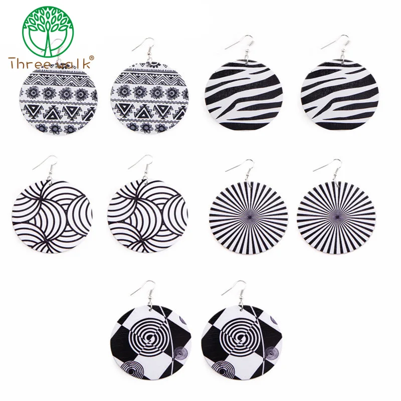 Wood Round Tropical Africa Black White Stripes Chic Tribal Earrings Vintage Wooden Party Accessory Ear Club Punk African Jewelry
Wood Round Tropical Africa Black White Stripes Chic Tribal Earrings Vintage Wooden Party Accessory Ear Club Punk African Jewelry