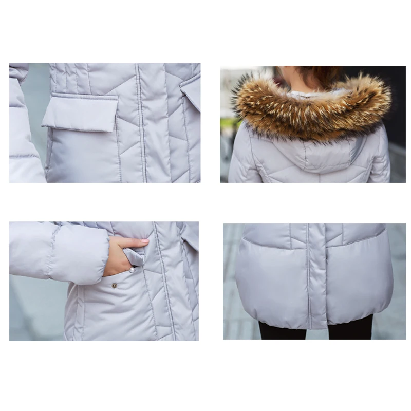 Nice New Fur Collar Parkas Women Winter Coats Medium-long Thick Solid Hooded Down Cotton Female Padded Jacket Warm Slim Outwear
Nice New Fur Collar Parkas Women Winter Coats Medium-long Thick Solid Hooded Down Cotton Female Padded Jacket Warm Slim Outwear