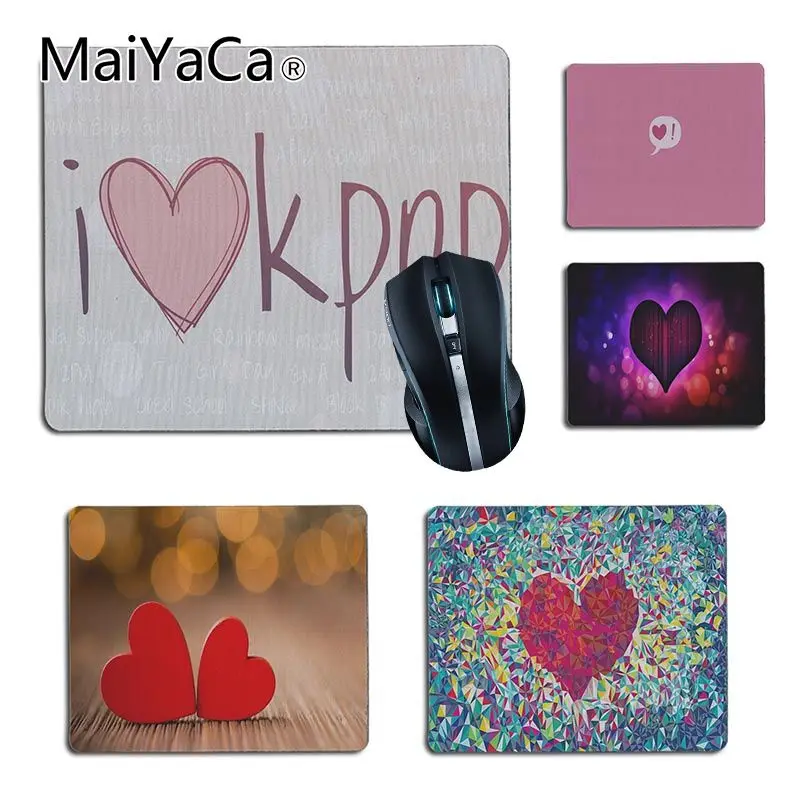 Высококачественные коврики для компьютерной игровой мыши MaiYaCa с сердечками Love kpop