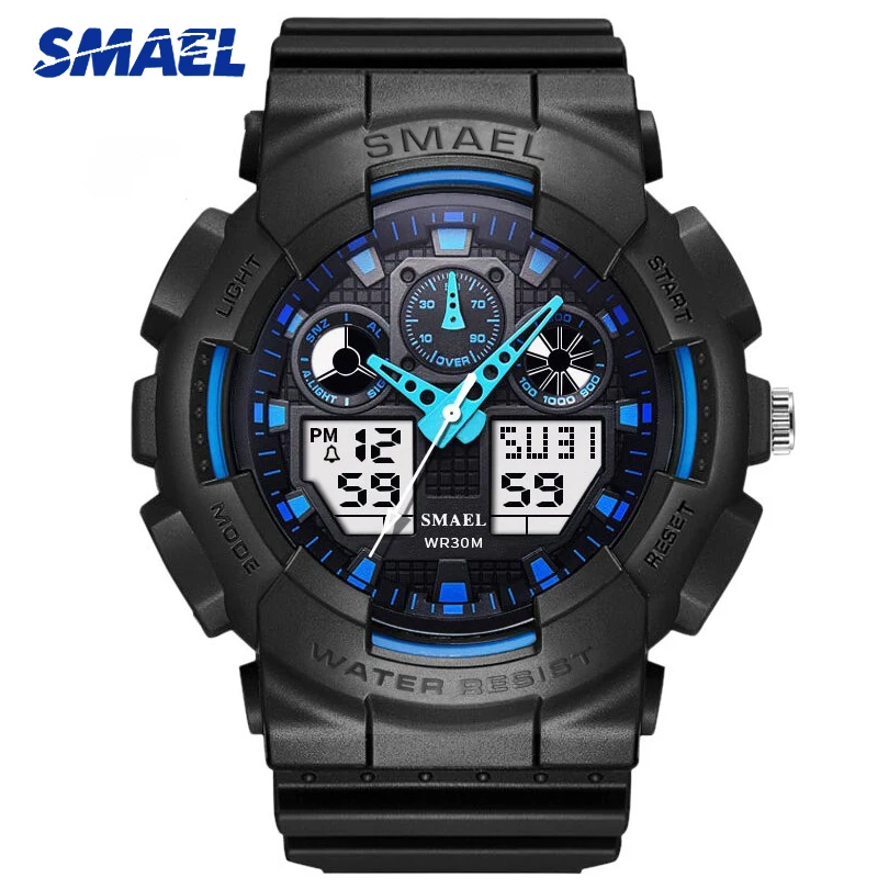 SMAEL Luxury Brand Mens Watches Analog Digital Sports Watch Men Army Military Wrist Watch Man Quartz Clock erkek kol saati
SMAEL Luxury Brand Mens Watches Analog Digital Sports Watch Men Army Military Wrist Watch Man Quartz Clock erkek kol saati