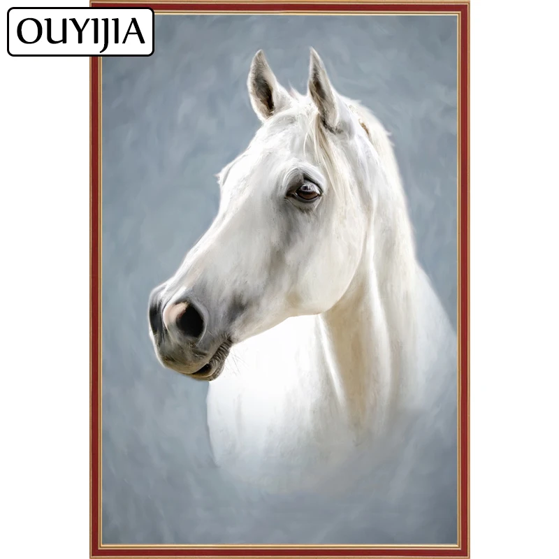 OUYIJIA White Horse Head Animal 5D Diamond Painting Cross Stitch Mosaic Embroidery Diamond Handmade Rhinestone Home Decoration
OUYIJIA White Horse Head Animal 5D Diamond Painting Cross Stitch Mosaic Embroidery Diamond Handmade Rhinestone Home Decoration
